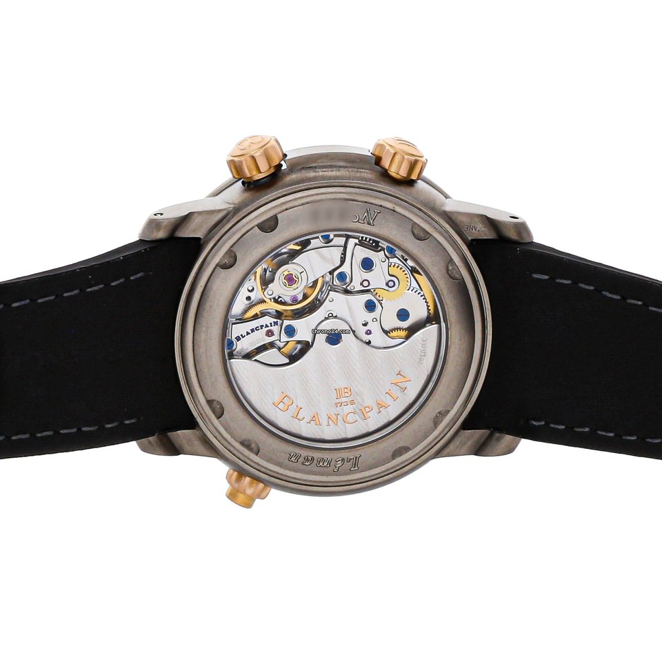 IMG_9081 Blancpain Leman Reveil GMT Mens watch Unisex Automatic Titanium 2041-12A30-64B Replica 6