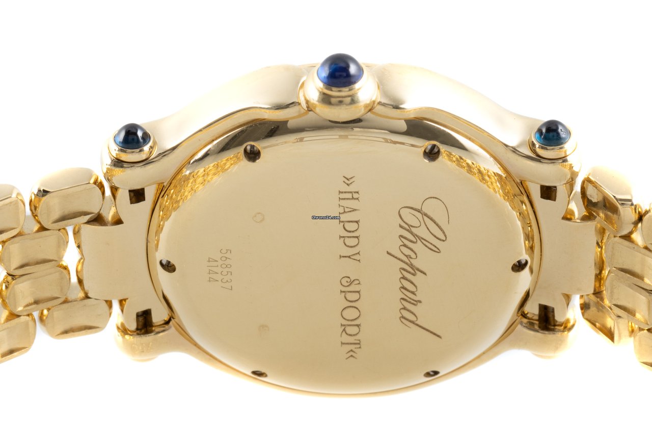 IMG_9081 Chopard Happy Sport Womens watch Quartz Yellow gold 27 6137-23 Replica 6