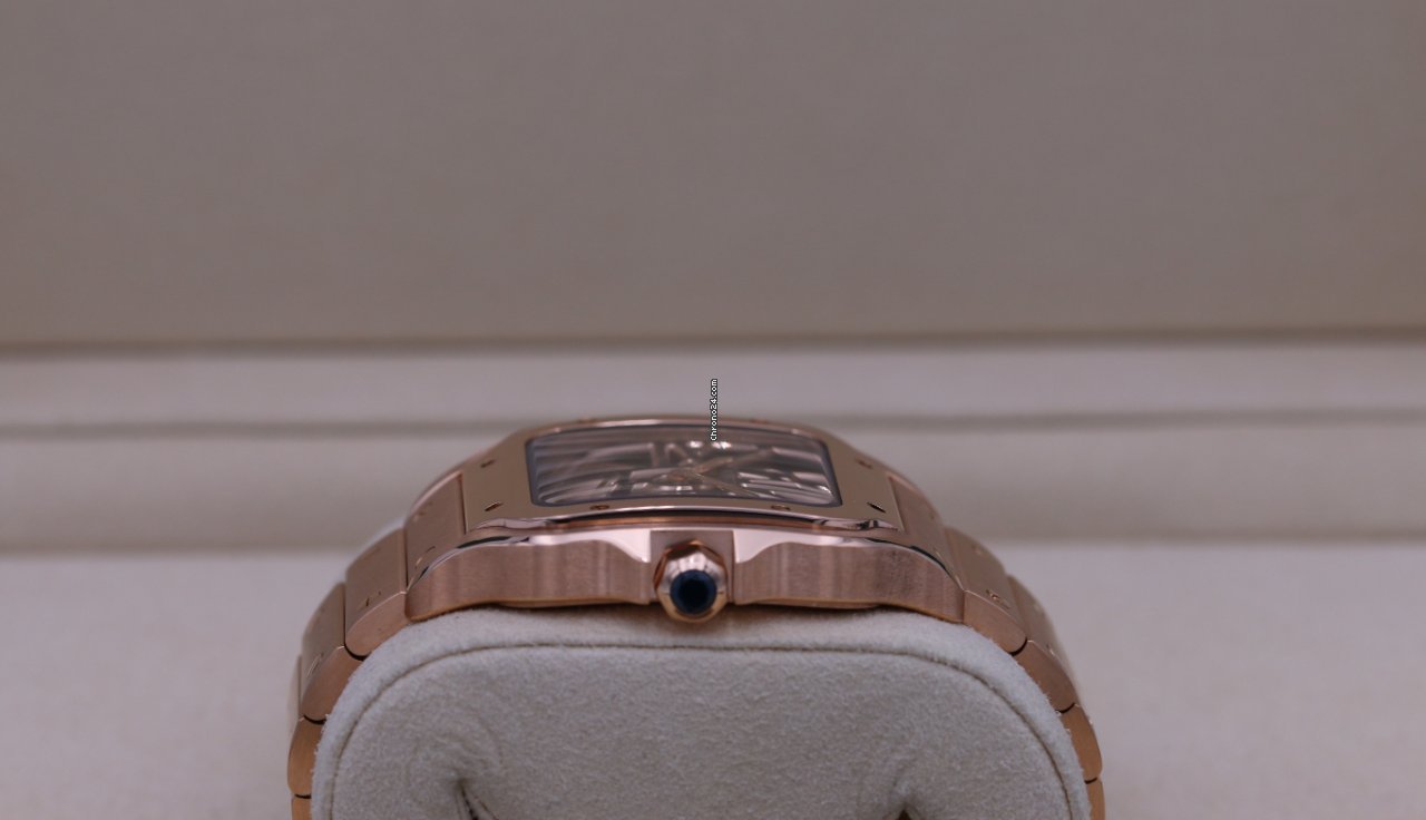IMG_9081 Cartier Santos Mens watch Unisex Manual winding Rose gold WHSA0016 Replica 6