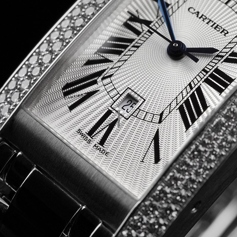IMG_9081 Cartier Tank Americaine Womens watch Automatic White gold WB7026L1 Replica 6