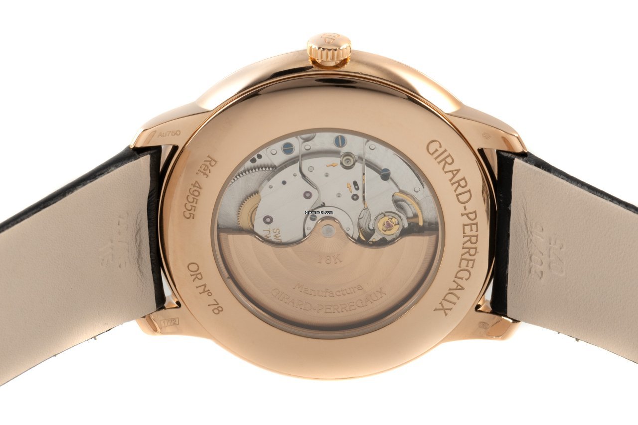 IMG_9081 Girard Perregaux 1966 Mens watch Unisex Automatic Red gold 49555-52-132-BB60 Replica 6