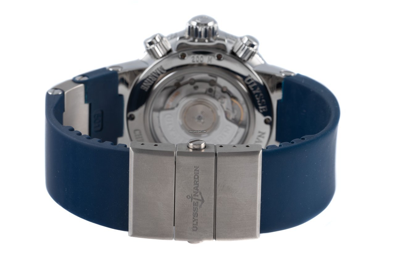 IMG_9081 Ulysse Nardin Marine Chronograph Mens watch Unisex Automatic Steel 353-66 Replica 6