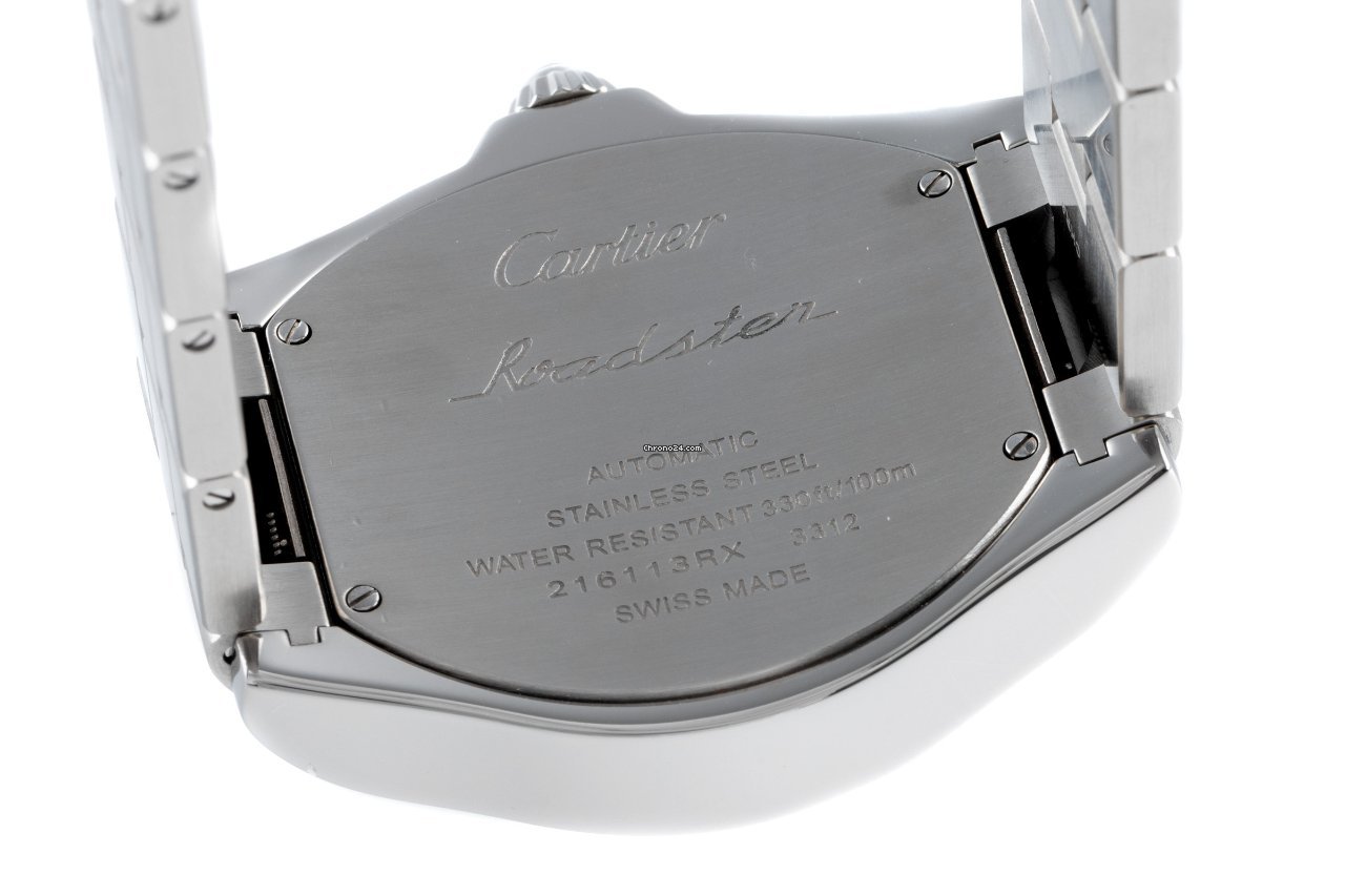 IMG_9081 Cartier Roadster Mens watch Unisex Automatic Steel 3312 Replica 6
