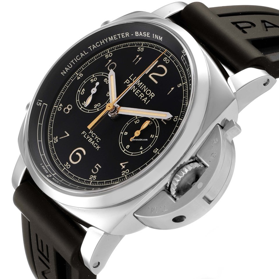 IMG_9081 Panerai Luminor 1950 3 Days Chrono Flyback Mens watch Unisex Automatic Steel PAM00653 Replica 6