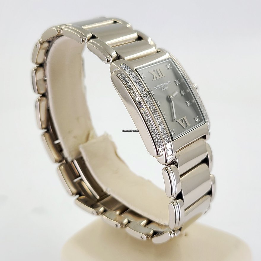 Patek Philippe Twenty~4 Womens watch Quartz White gold 4910 20G Replica 6