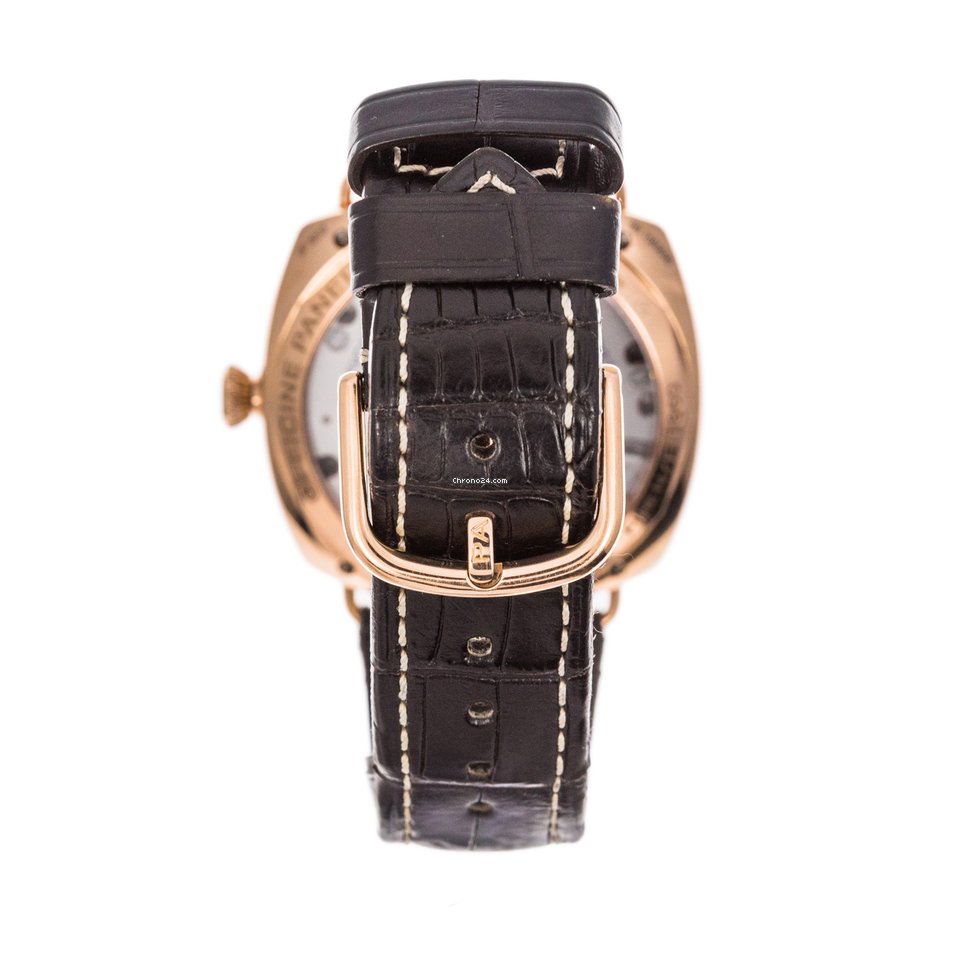 IMG_9081 Panerai Radiomir 3 Days GMT Mens watch Unisex Manual winding Rose gold PAM 421 Replica 6