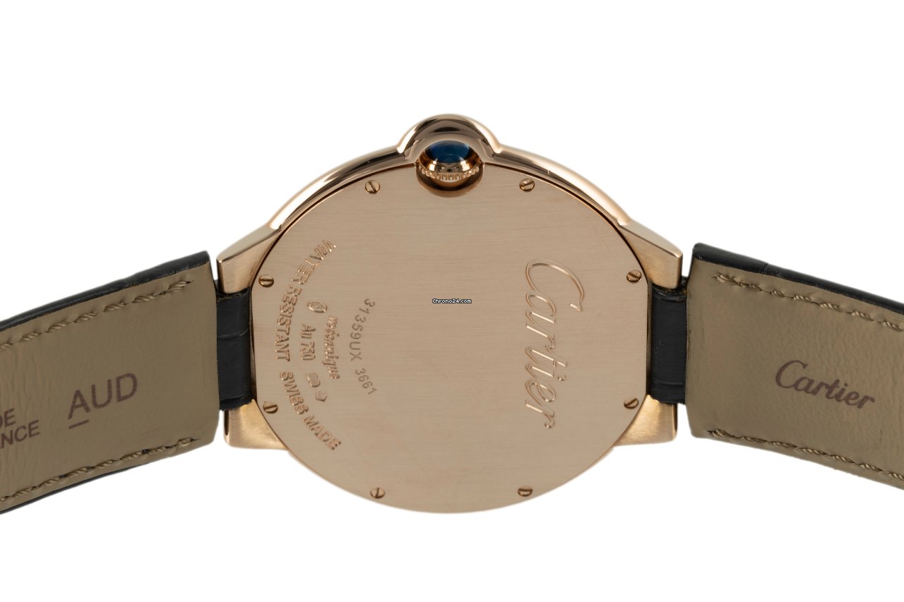 Cartier Ballon Bleu Mens watch Unisex Manual winding Red gold 3661 Replica 6