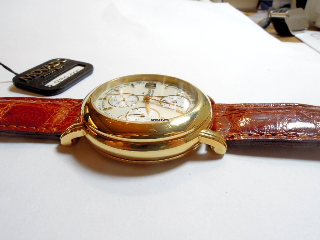 IMG_9081 Movado Mens watch Unisex Automatic Yellow gold movado cronografo 1881 Replica 6