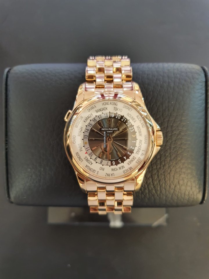 IMG_9081 Patek Philippe World Time Mens watch Unisex Automatic Rose gold 5130 1R-011 Replica 6