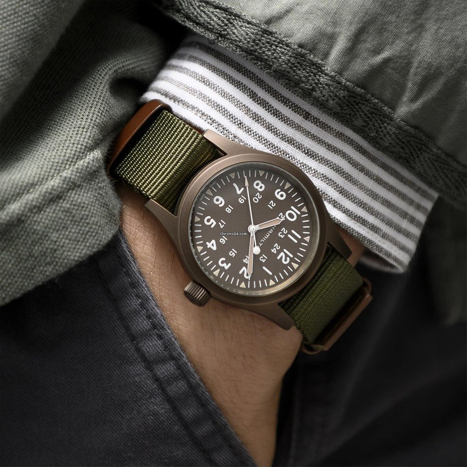 IMG_9081 Hamilton Khaki Field Mens watch Unisex Manual winding Steel H69449961 Replica 6