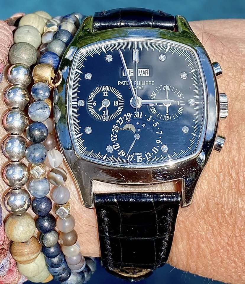 IMG_9081 Patek Philippe Perpetual Calendar Chronograph Manual winding Platinum 5020 Replica 6