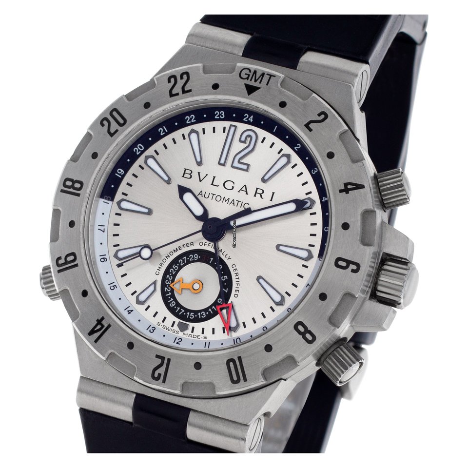 IMG_9081 Bulgari Diagono Mens watch Unisex Automatic Steel GMT40 S Replica 6