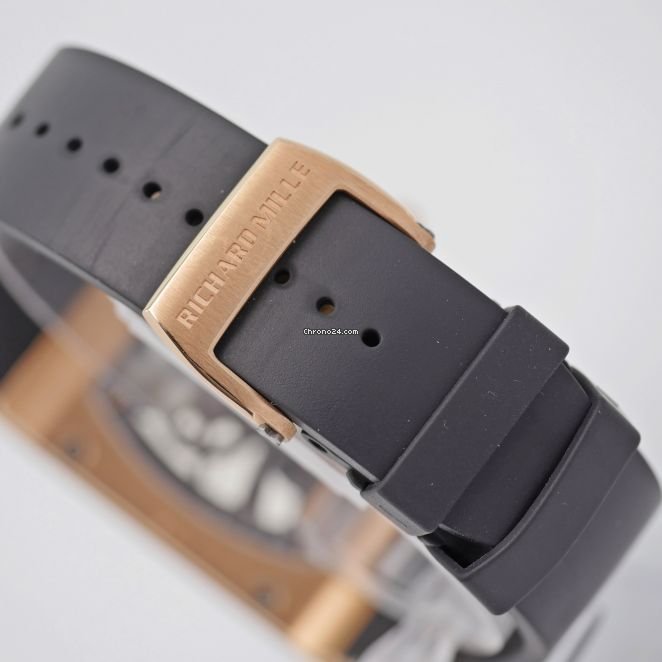 IMG_9081 Richard Mille Mens watch Unisex Manual winding Rose gold RM017 Replica 6