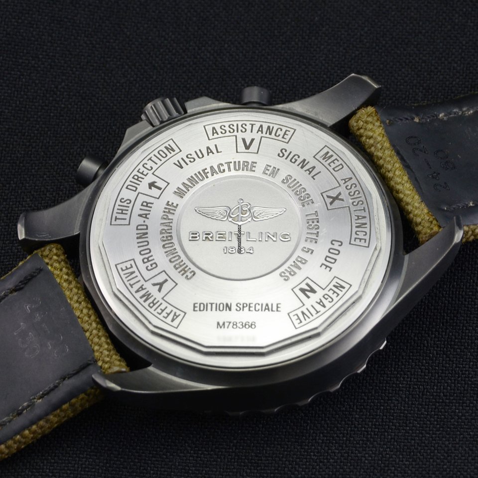 IMG_9081 Breitling Chronospace Military Mens watch Unisex Quartz Steel M7836622 BD39 Replica 6