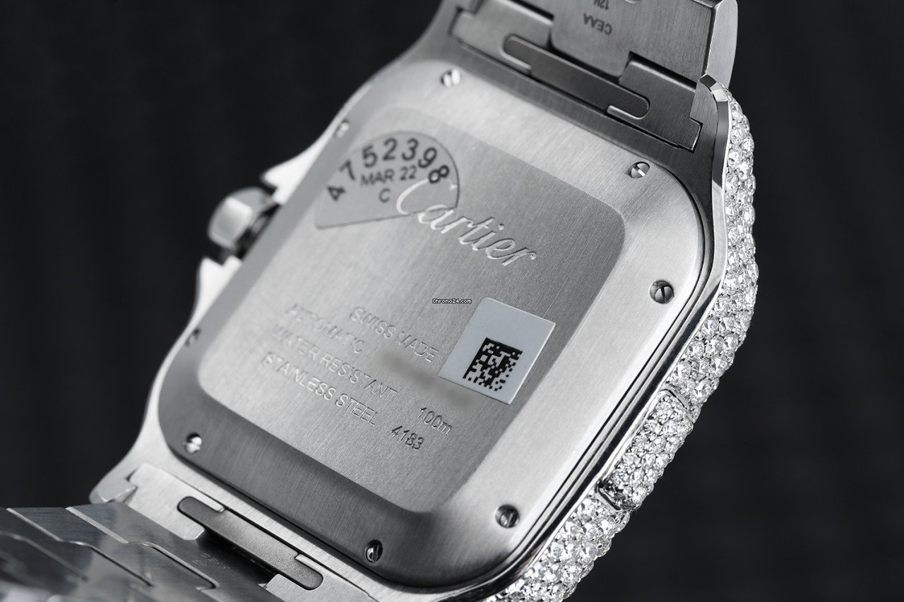 IMG_9081 Cartier Santos Mens watch Unisex Automatic Steel W2SA0008 Replica 6