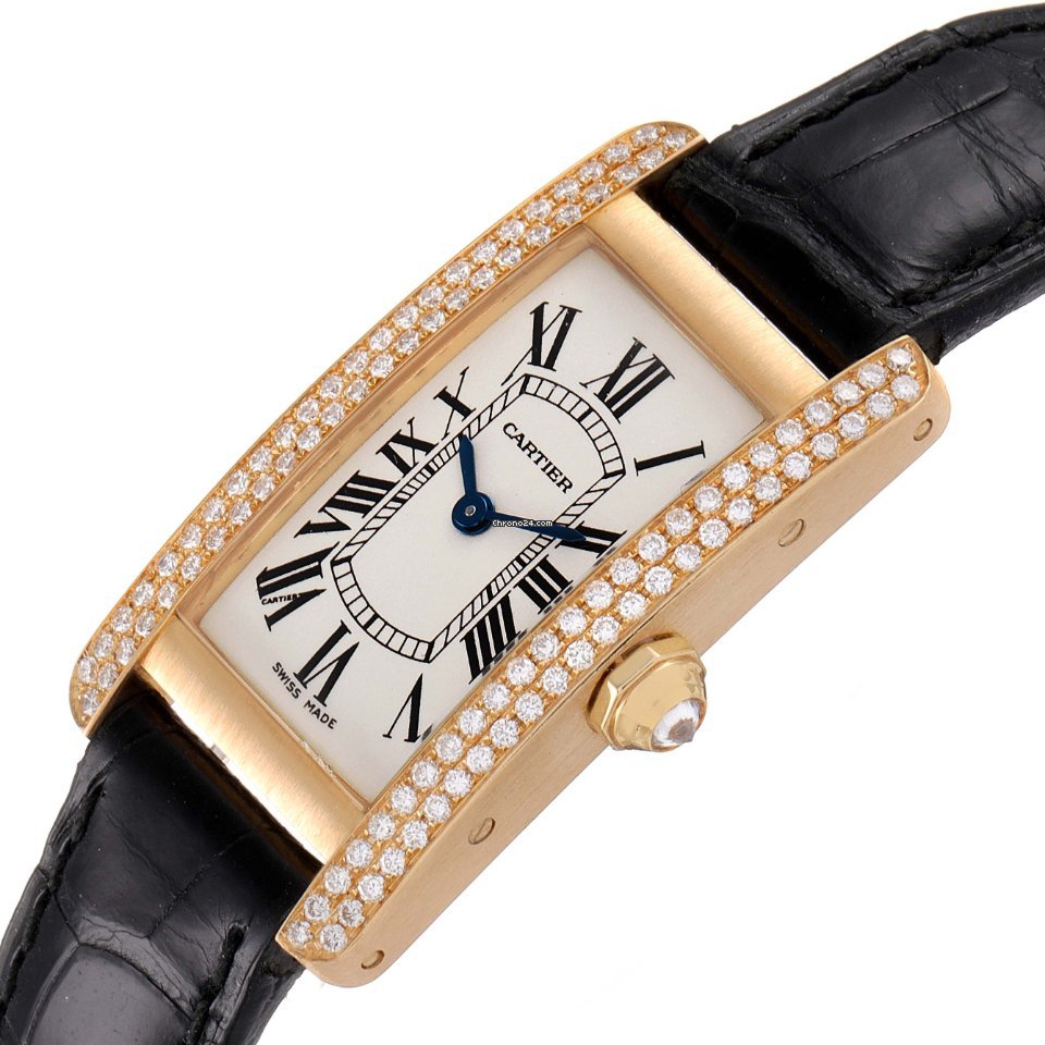 IMG_9081 Cartier Tank Americaine Womens watch Quartz Yellow gold WB701251 Replica 6
