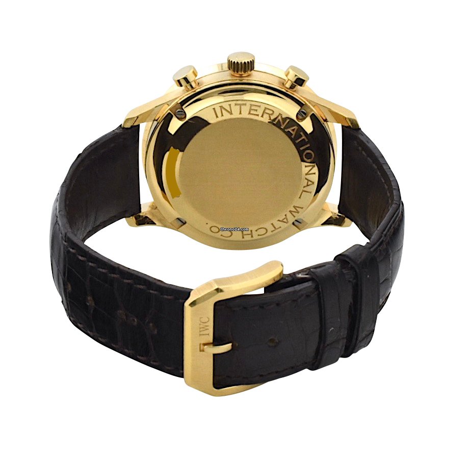IMG_9081 IWC Portuguese Chronograph Mens watch Unisex Automatic Yellow gold IW371416 Replica 6