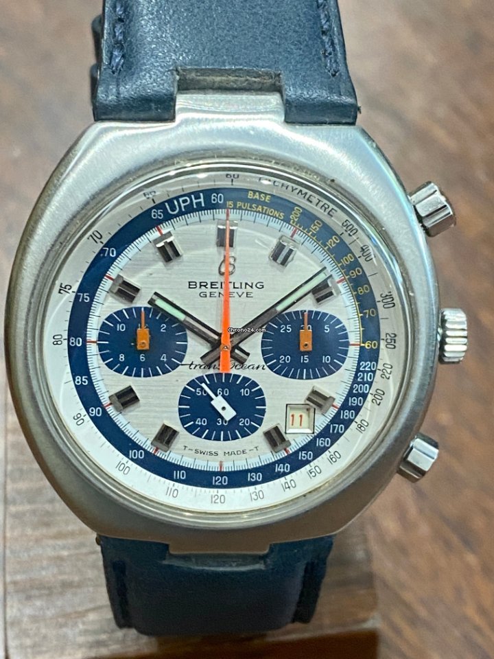 Breitling Transocean Chronograph Mens watch Unisex Manual winding Steel 7102 Replica 6