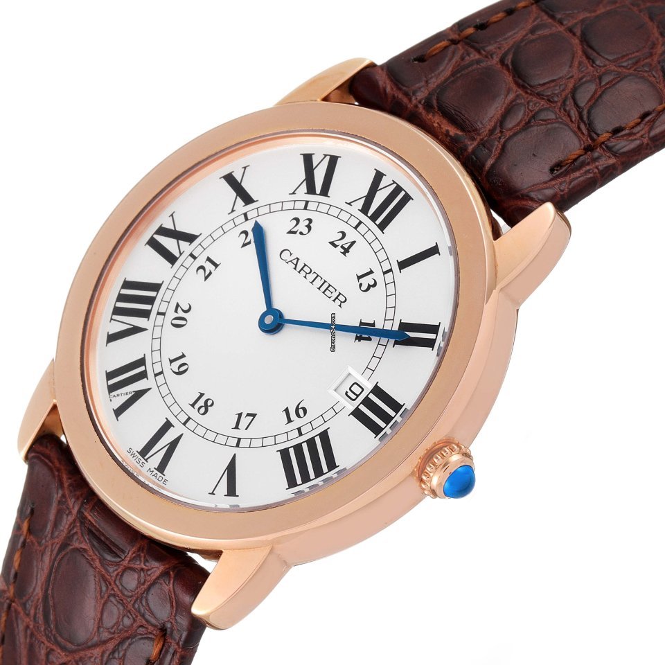 Cartier Ronde Solo de Cartier Mens watch Unisex Quartz Gold Steel W6701008 Replica 6