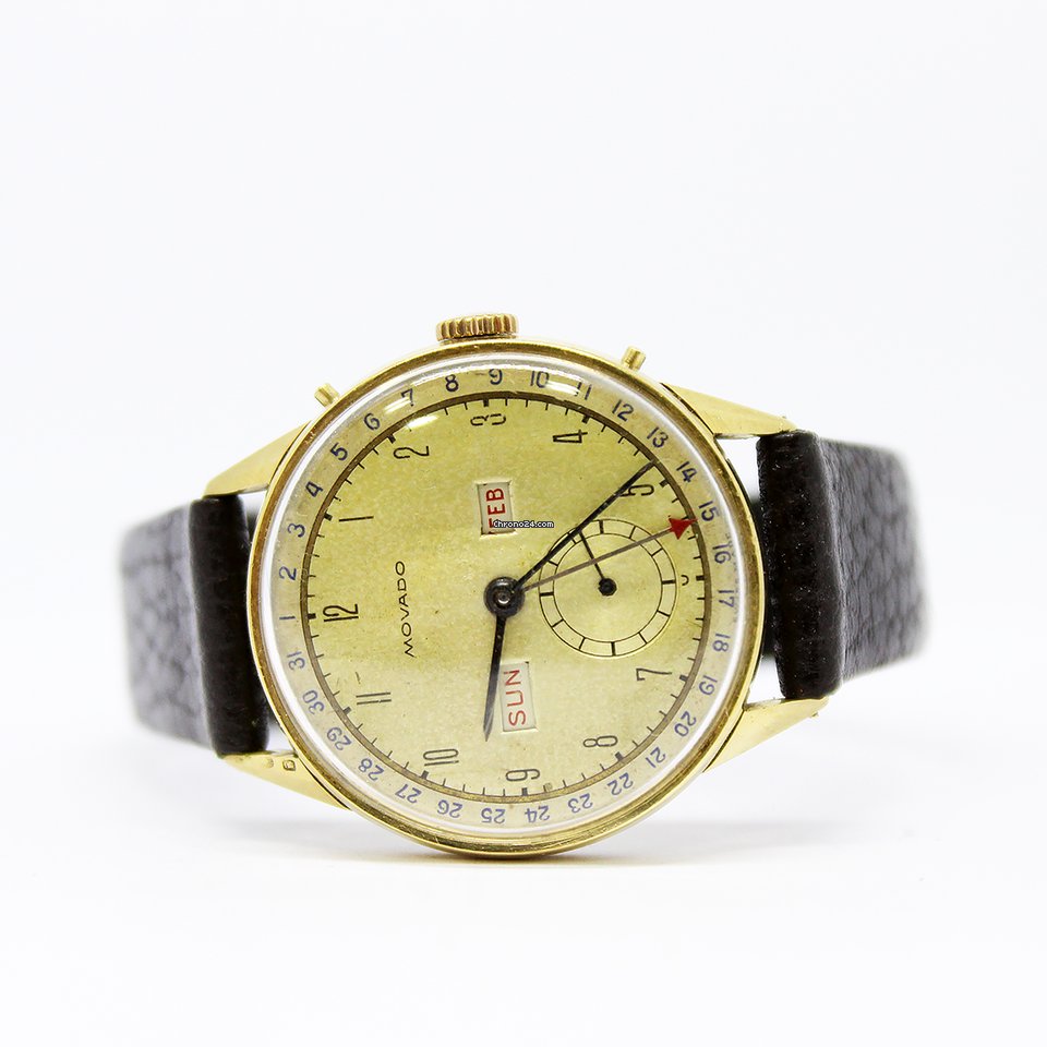 IMG_9081 Movado Mens watch Unisex Manual winding Yellow gold 4776 Replica 6