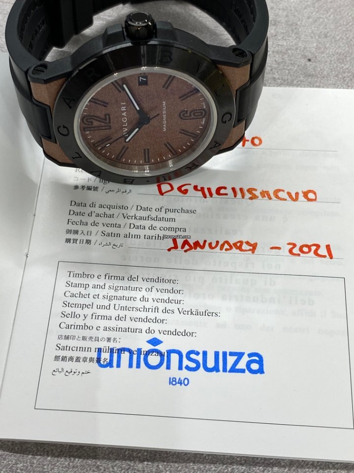IMG_9081 Bulgari Diagono Mens watch Unisex Automatic Ceramic 102306 DG41C11SMCVD Replica 6