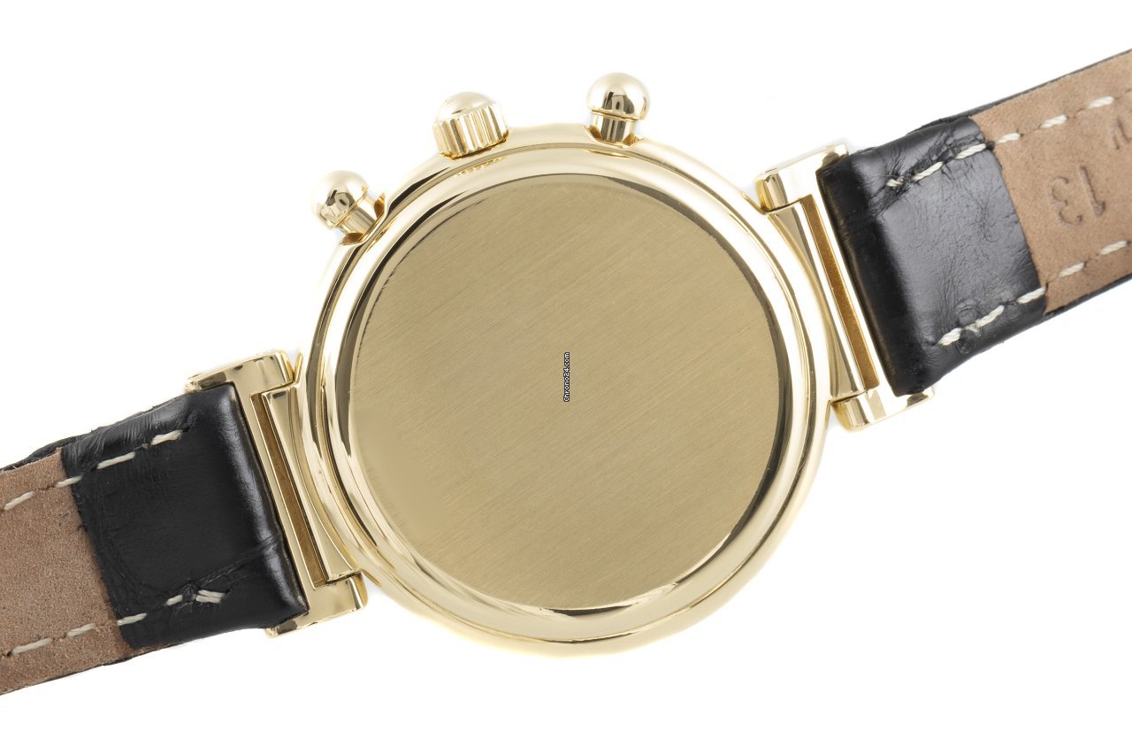 IMG_9081 IWC Da Vinci Chronograph Womens watch Quartz Yellow gold 3735 Replica 6