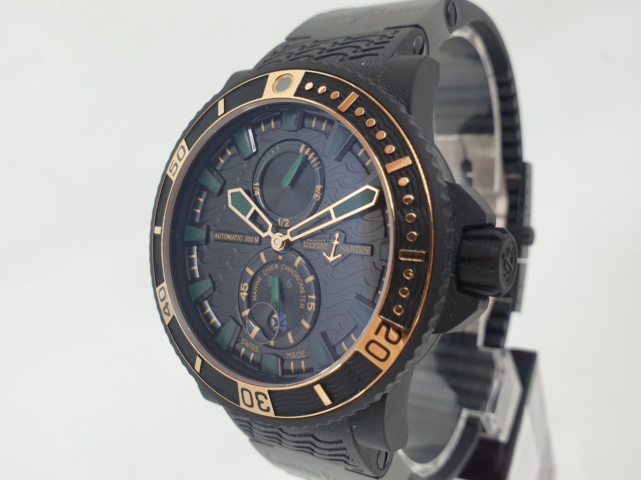 IMG_9081 Ulysse Nardin Diver Black Sea Mens watch Unisex Automatic Steel 263-92LE-3C 928 Replica 6