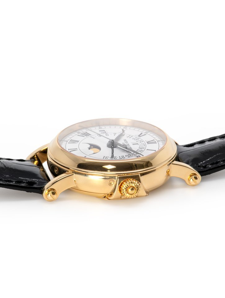 IMG_9081 Patek Philippe Perpetual Calendar Mens watch Unisex Automatic Yellow gold 5059J-001 Replica 6