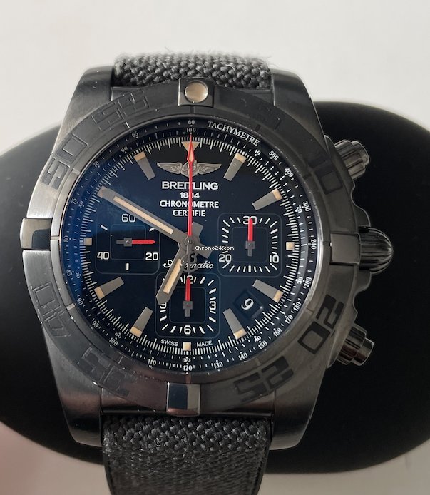 IMG_9081 Breitling Chronomat 44 Blacksteel Mens watch Unisex Automatic Steel MB0111C3 BE35 253S Replica 6