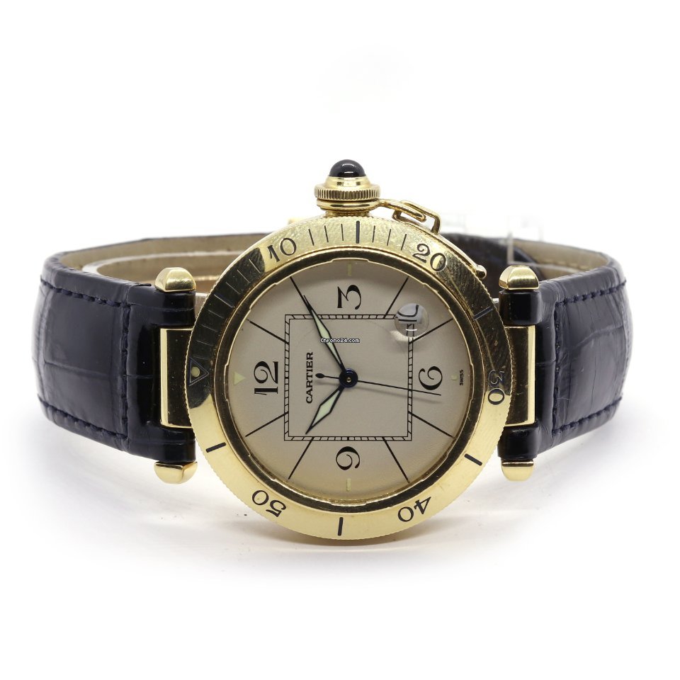 Cartier Pasha Mens watch Unisex Automatic Yellow gold 1021 Replica 6