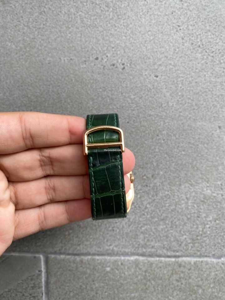 IMG_9081 Cartier Santos Dumont Mens watch Unisex Manual winding Rose gold 2650 Replica 6