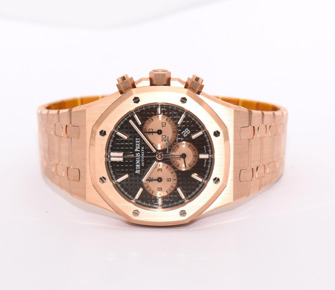 IMG_9081 Audemars Piguet Royal Oak Chronograph Mens watch Unisex Automatic Rose gold 263310R-00-12200R2 Replica 6