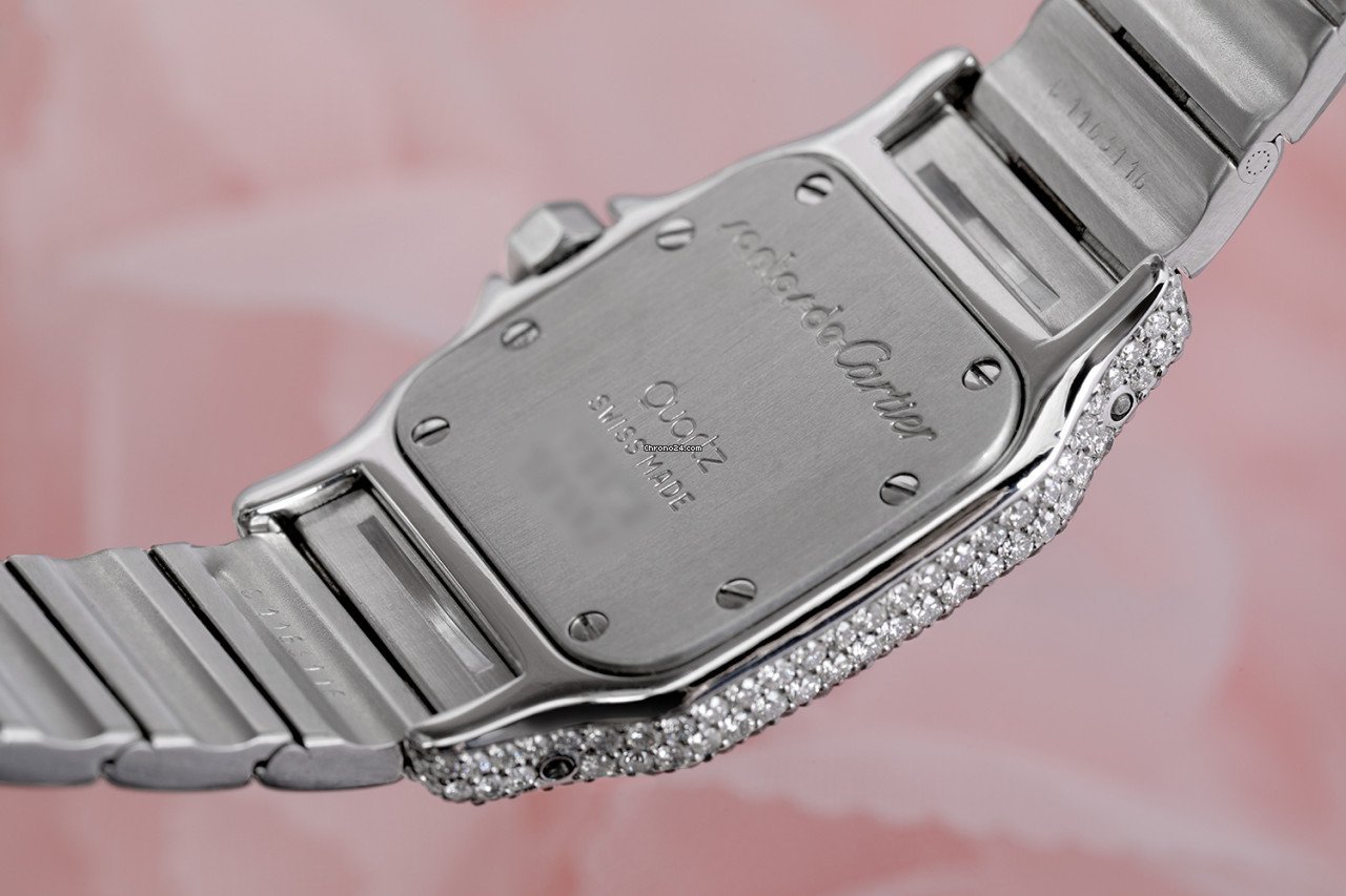 IMG_9081 Cartier Santos Galbee Womens watch Quartz Gold Steel 119902 Replica 6