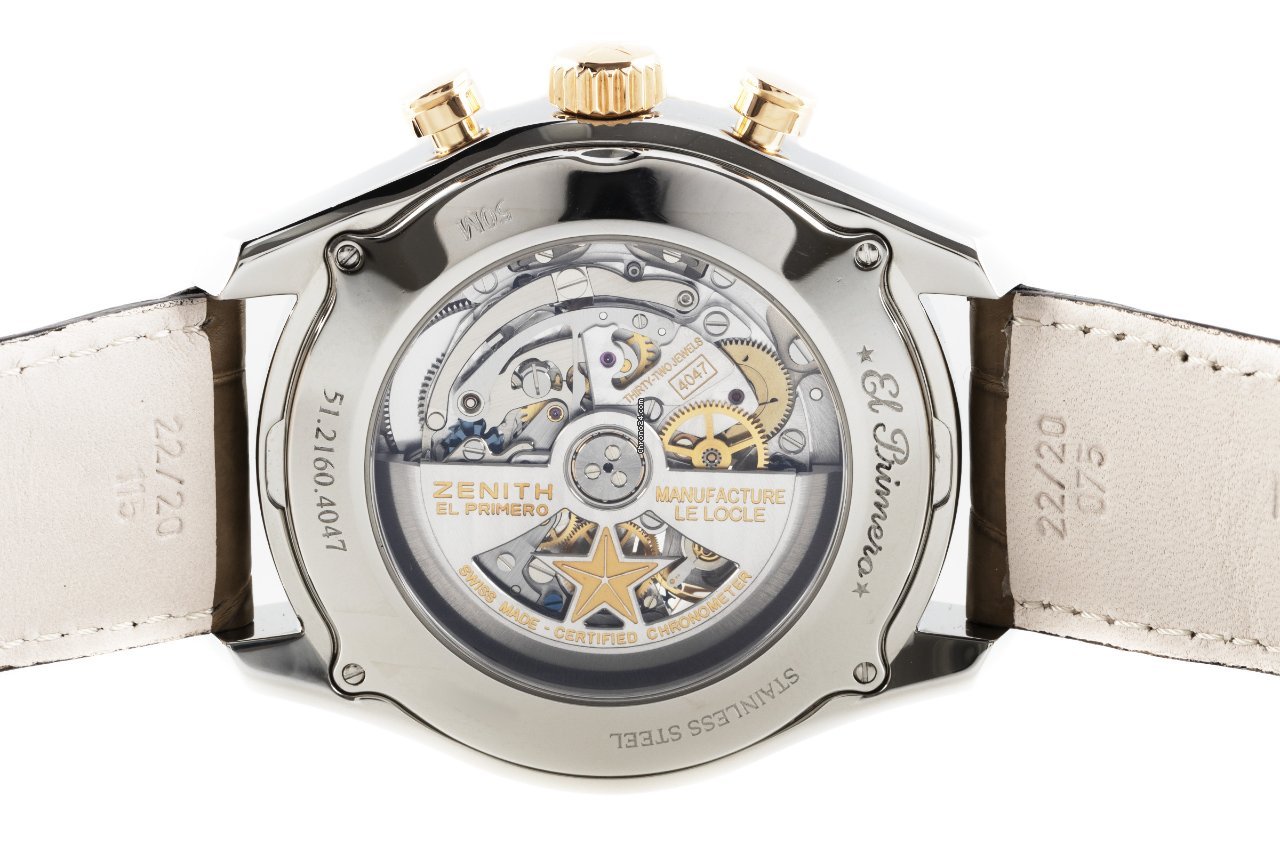 IMG_9081 Zenith El Primero Chronomaster Mens watch Unisex Automatic Gold Steel 51.2160.4047 01.C713 Replica 6