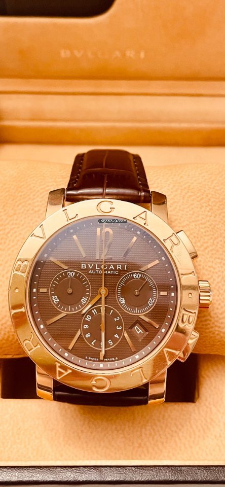 IMG_9081 Bulgari Mens watch Unisex Automatic Rose gold 00381 Replica 6