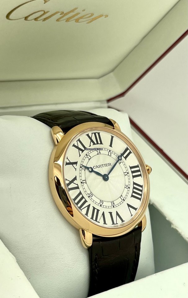 IMG_9081 Cartier Ronde Louis Cartier Mens watch Unisex Manual winding Rose gold W6801004 Replica 6