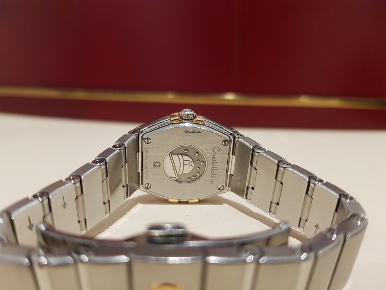 IMG_9081 Omega Constellation Quartz Womens watch Quartz Gold Steel 123.20.24.60.55.006 Replica 6
