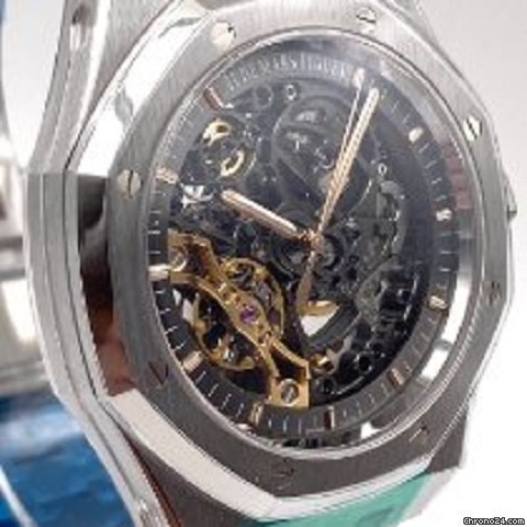 IMG_9081 Audemars Piguet Royal Oak Double Balance Wheel Openworked Mens watch Unisex Automatic Steel 15407ST.OO.1220ST.01 Replica 6