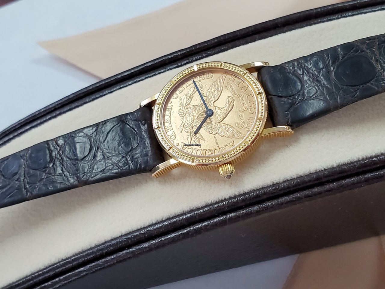 IMG_9081 Corum Coin Watch Womens watch Manual winding Yellow gold 293.645.56 0001 MU51 Replica 6