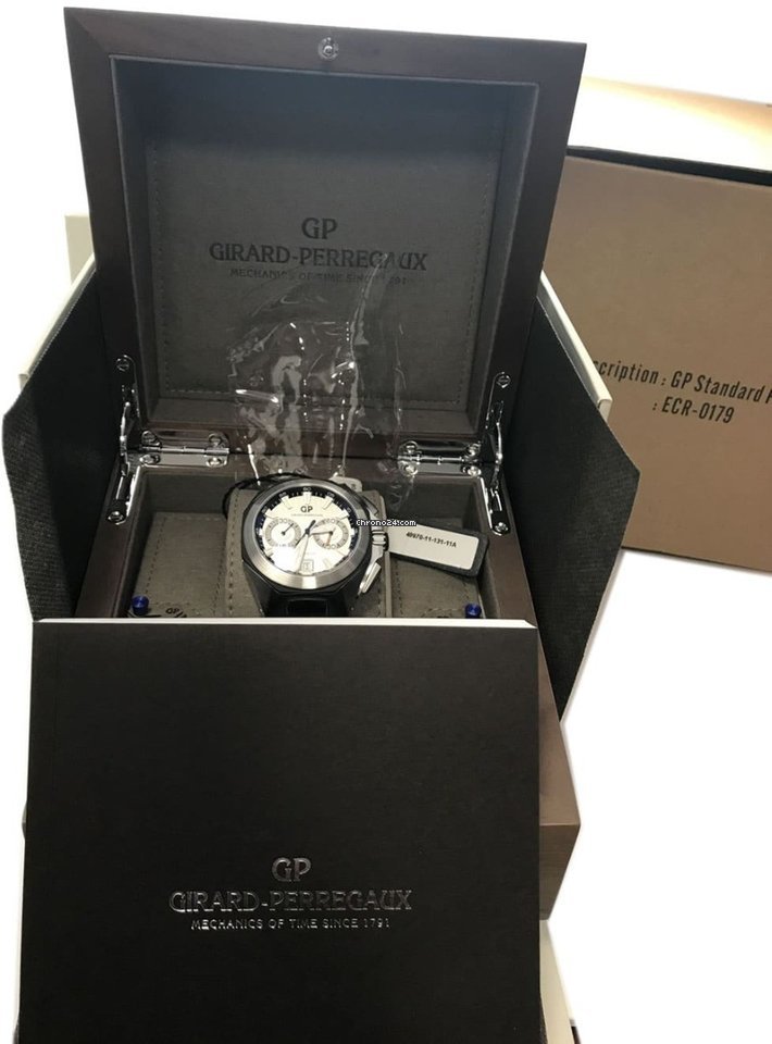 IMG_9081 Girard Perregaux Chrono Hawk Mens watch Unisex Automatic Steel 49970-11-131-11A Replica 6