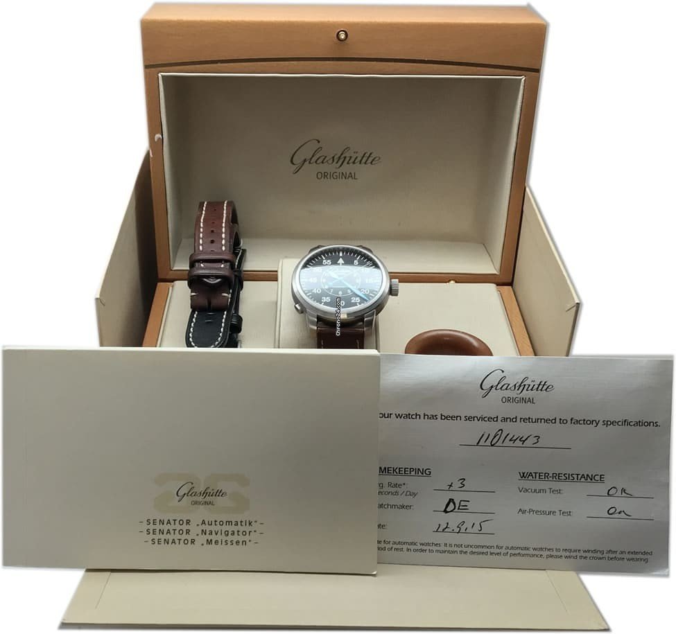 IMG_9081 Glashutte Original Senator Navigator Automatic Mens watch Unisex Automatic Steel 100-09-07-05-04 Replica 6