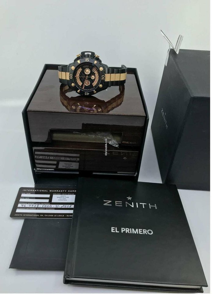 IMG_9081 Zenith Defy Mens watch Unisex Automatic Gold Steel 96-0528-4000-21-M528 Replica 6