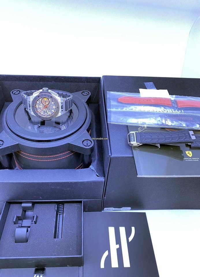 Hublot Big Bang Ferrari Mens watch Unisex Automatic Titanium 401.NM.0123.NM Replica 6