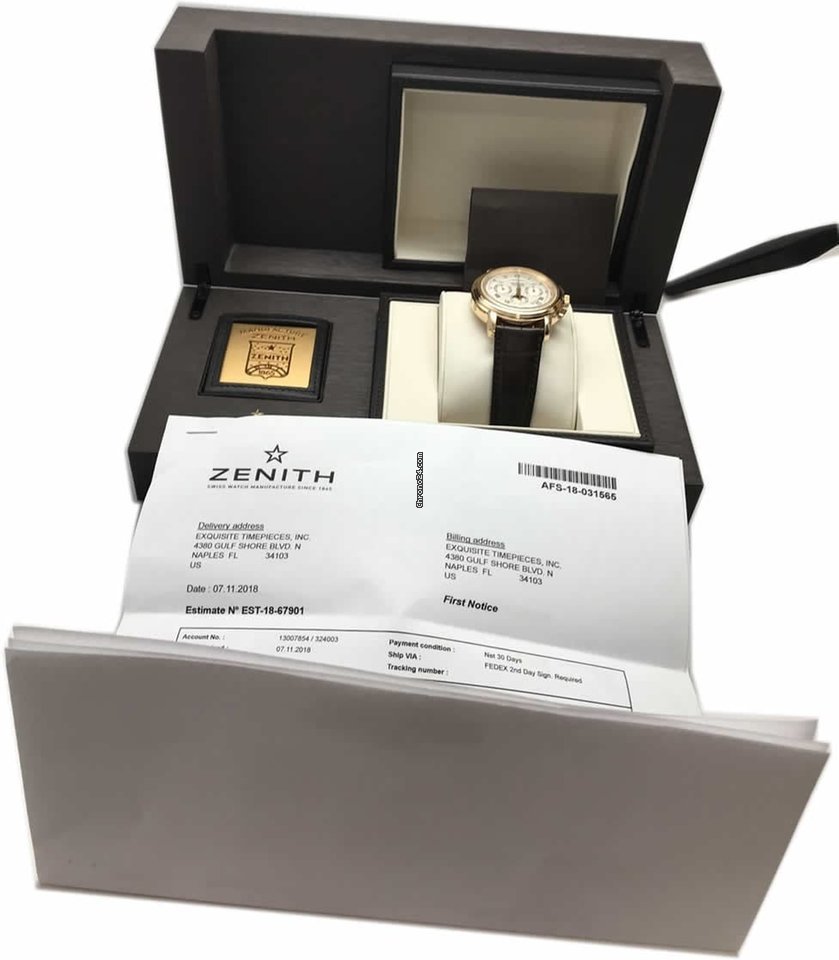IMG_9081 Zenith Mens watch Unisex Automatic Yellow gold 1240 Replica 6