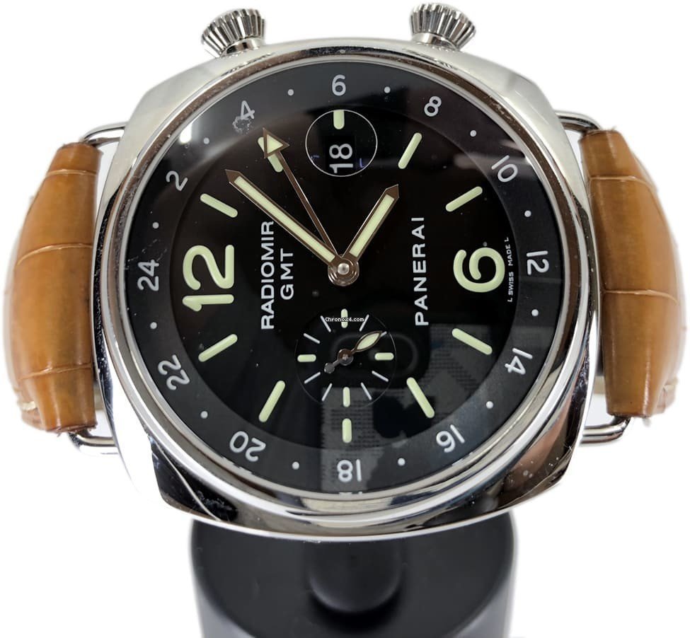 IMG_9081 Panerai Radiomir GMT Mens watch Unisex Automatic Steel GMT PAM00184 Replica 6