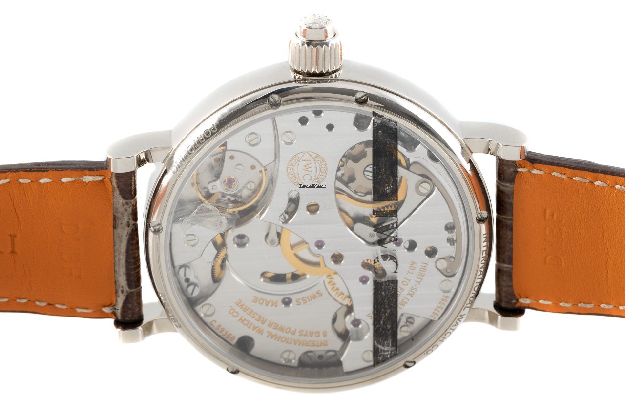 IMG_9081 IWC Portofino Hand-Wound Mens watch Unisex Manual winding White gold IW515103 Replica 6