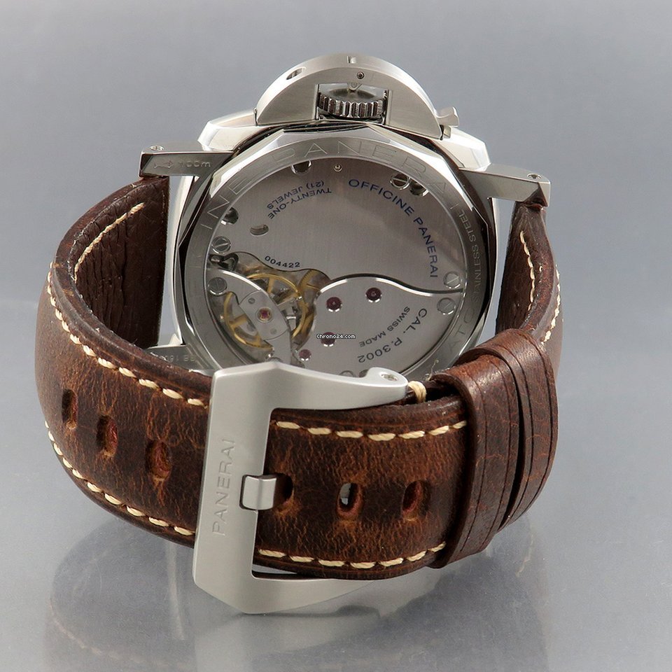 IMG_9081 Panerai Luminor 1950 3 Days Power Reserve Mens watch Unisex Manual winding Steel PAM 00423orPAM 423 Replica 6
