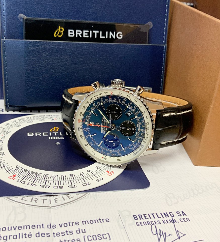 Breitling Navitimer 1 B01 Chronograph 43 Mens watch Unisex Automatic Steel AB0121211C1P1 Replica 6