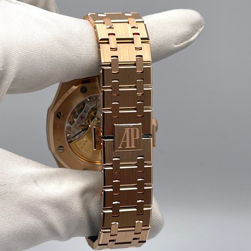 IMG_9081 Audemars Piguet Royal Oak Lady Womens watch Automatic Rose gold 15451OR.ZZ.1256OR.03 Replica 6