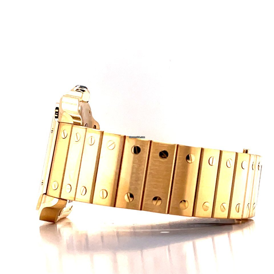 IMG_9081 Cartier Santos Mens watch Unisex Automatic Yellow gold WGSA0029 Replica 6